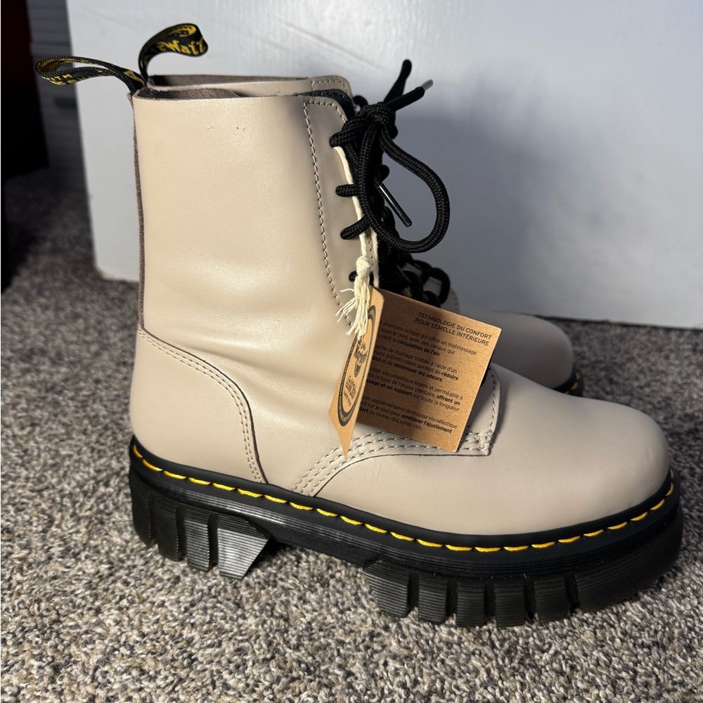 Dr. Martens Women's Audrick 8-Eye Nappa Lux Platform Ankle Boots - Picture 7 of 13
